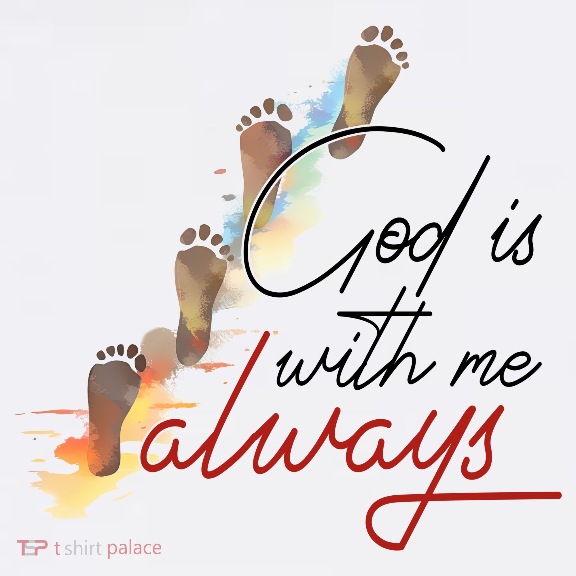 God Is With Me Always Footsteps Doggie Tank