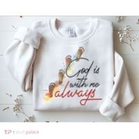 God Is With Me Always Footsteps Sweatshirt thumb 2