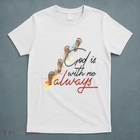 God Is With Me Always Footsteps T-Shirt thumb 5