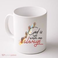 God Is With Me Always Footsteps Coffee Mug thumb 0