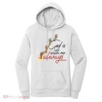 God Is With Me Always Footsteps Women's Hoodie thumb 0