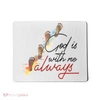 God Is With Me Always Footsteps Mousepad thumb 0