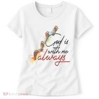 God Is With Me Always Footsteps Women's T-Shirt thumb 0