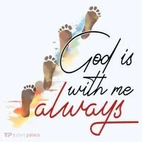 God Is With Me Always Footsteps Women's T-Shirt thumb 6