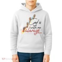 God Is With Me Always Footsteps Kids Hoodie thumb 4
