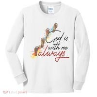 God Is With Me Always Footsteps Kids Long Sleeve Shirt thumb 0
