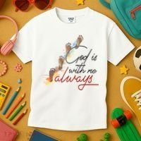 God Is With Me Always Footsteps Kids T-Shirt thumb 3