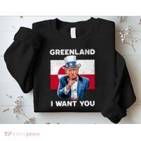 Greenland, I Want You! Funny Trump Meme Sweatshirt thumb 2