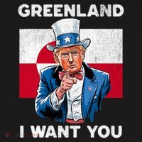 Greenland, I Want You! Funny Trump Meme Women's Hoodie thumb 2
