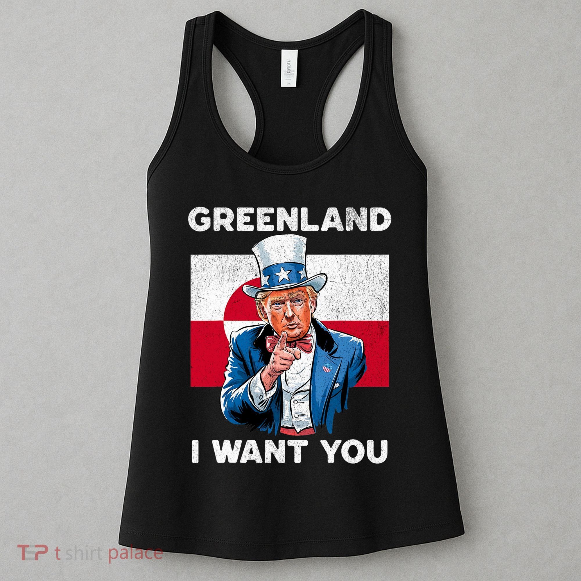 Greenland, I Want You! Funny Trump Meme Women's Tank Top
