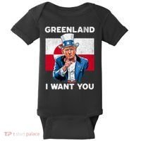 Greenland, I Want You! Funny Trump Meme Baby Bodysuit thumb 0