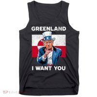 Greenland, I Want You! Funny Trump Meme Tank Top thumb 0