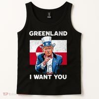 Greenland, I Want You! Funny Trump Meme Tank Top thumb 2