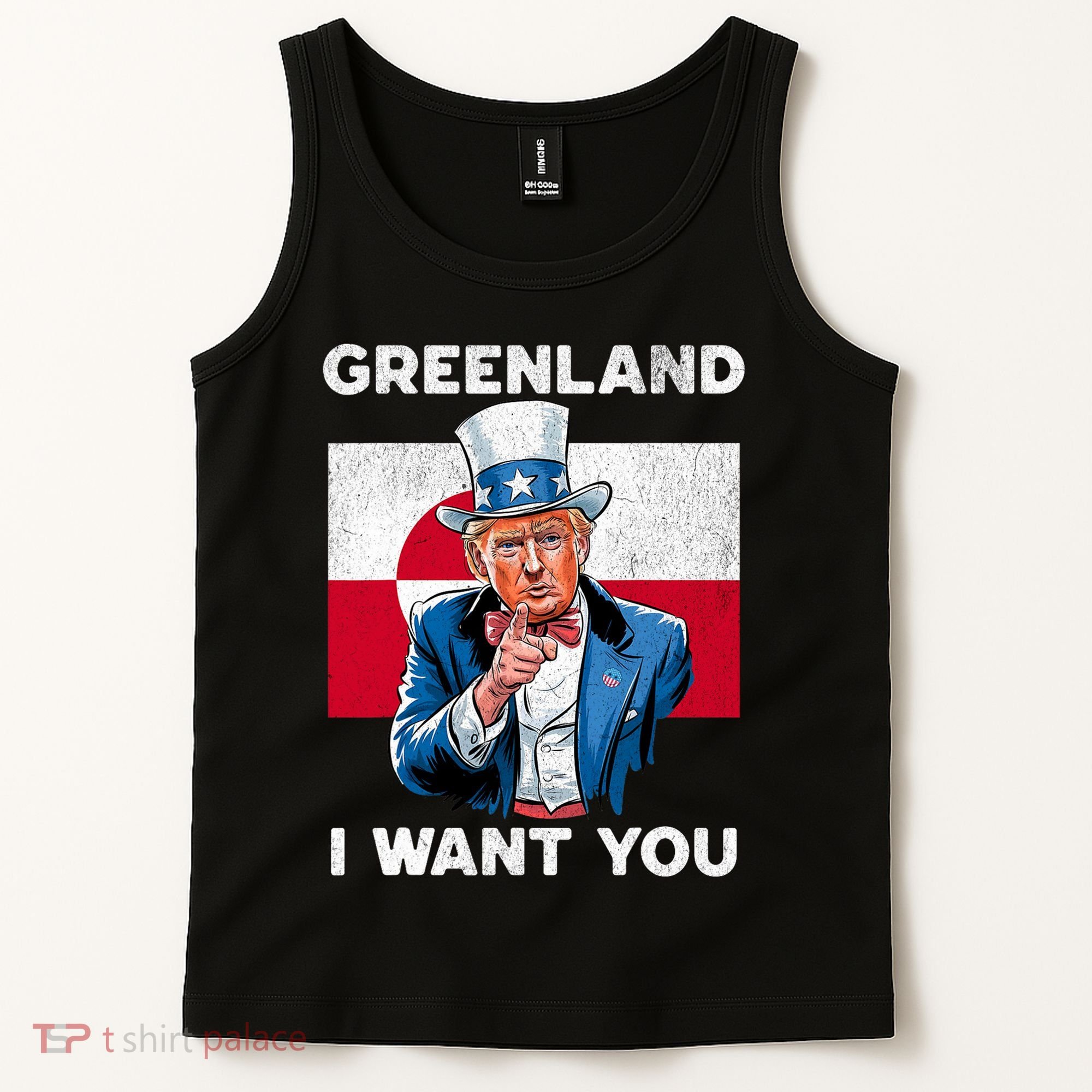 Greenland, I Want You! Funny Trump Meme Tank Top