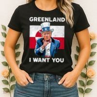 Greenland, I Want You! Funny Trump Meme Women's T-Shirt thumb 2