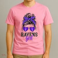 Girl Just A Girl Who Loves Raven T-Shirt thumb 3