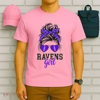 Girl Just A Girl Who Loves Raven T-Shirt thumb 6