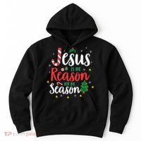 God Jesus Christ Is Reason For The Christmas Season Holiday Hoodie thumb 0