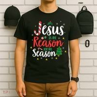 God Jesus Christ Is Reason For The Christmas Season Holiday T-Shirt thumb 6