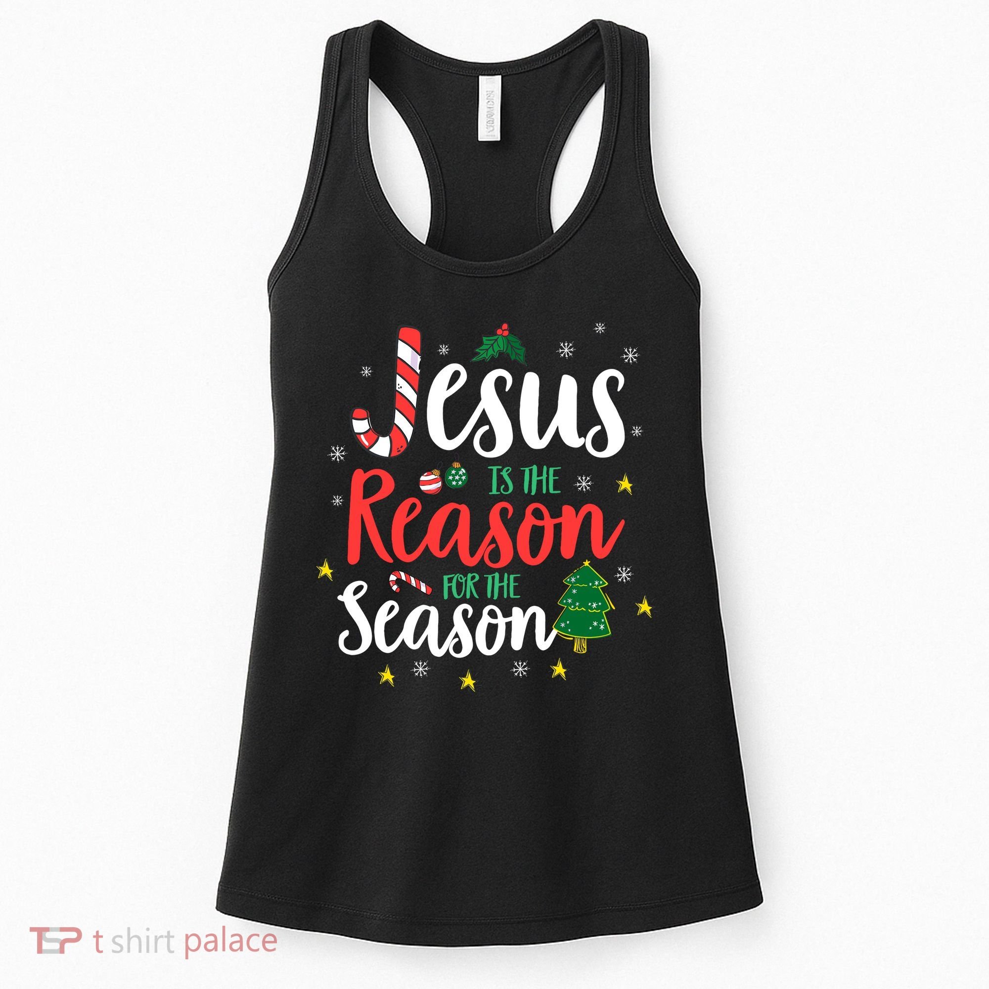 God Jesus Christ Is Reason For The Christmas Season Holiday Women's Tank Top