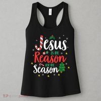 God Jesus Christ Is Reason For The Christmas Season Holiday Women's Tank Top thumb 3