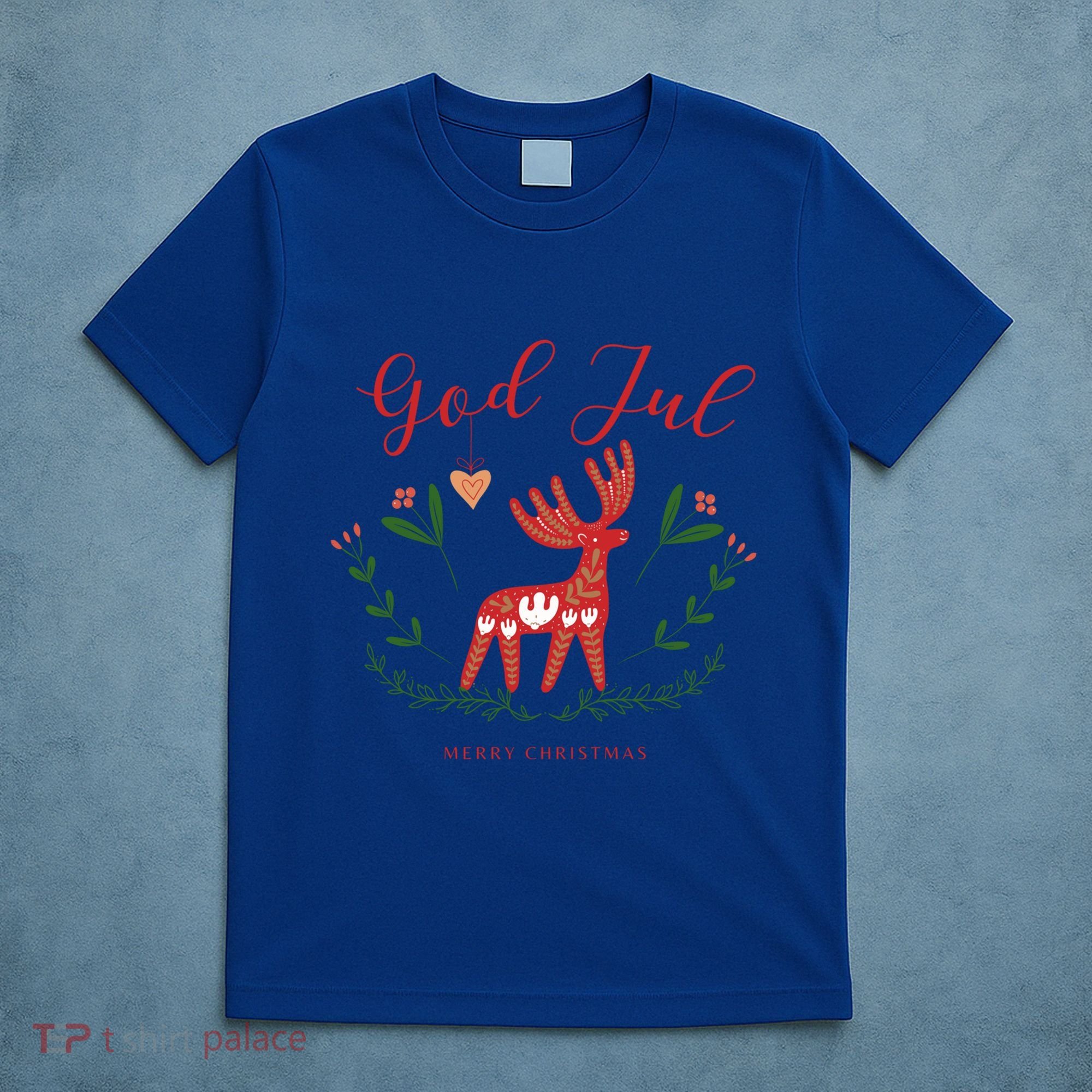 God Jul Christmas Reindeer Norwegian Xmas God Jul Norway Cute Gift T-Shirt