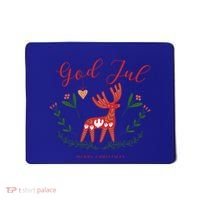 God Jul Christmas Reindeer Norwegian Xmas God Jul Norway Cute Gift Mousepad thumb 0