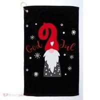 God Jul Gnome Tomte Tee Lefse Xmas Gift Santa Christmas Gift Golf Towel thumb 0