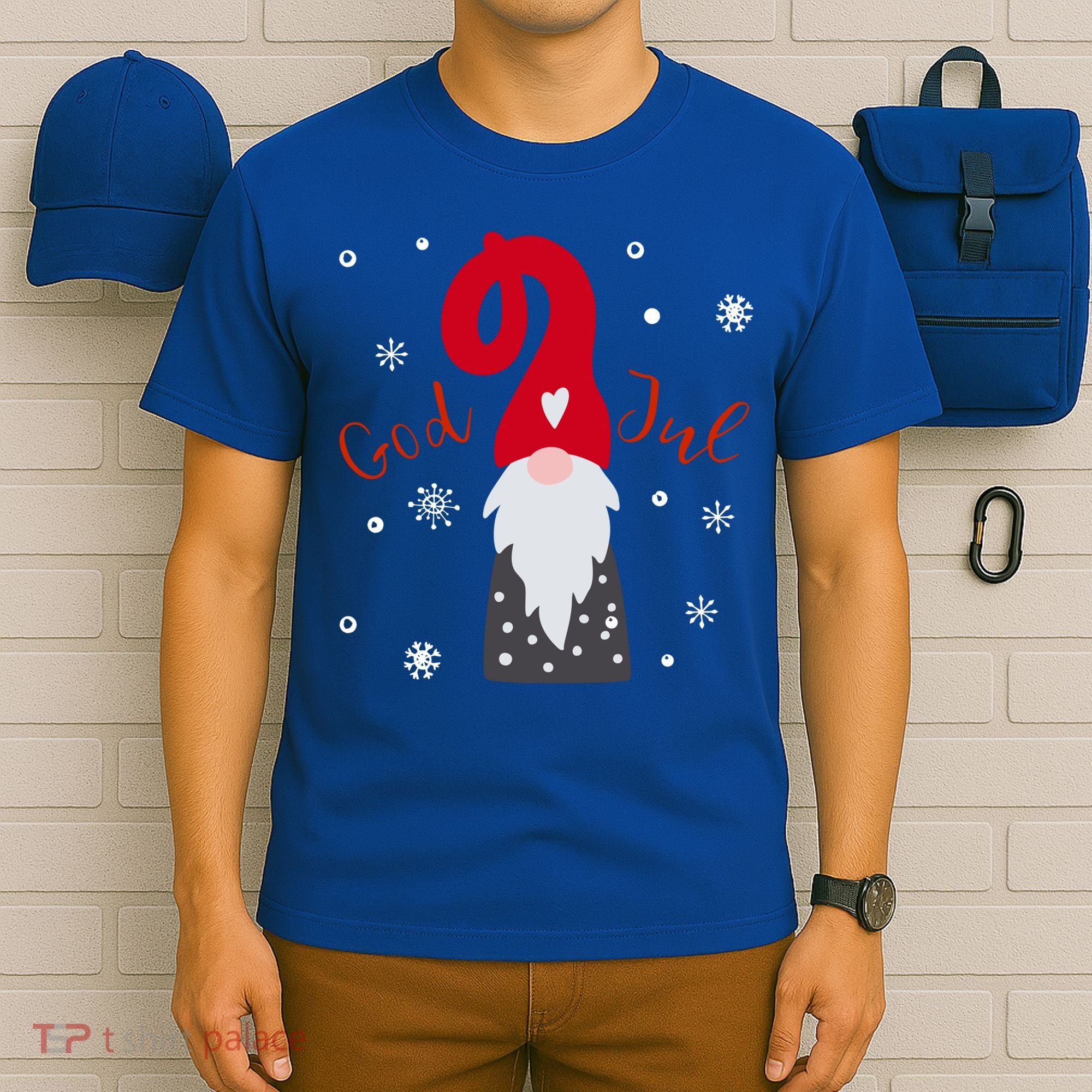 God Jul Gnome Tomte Tee Lefse Xmas Gift Santa Christmas Gift T-Shirt