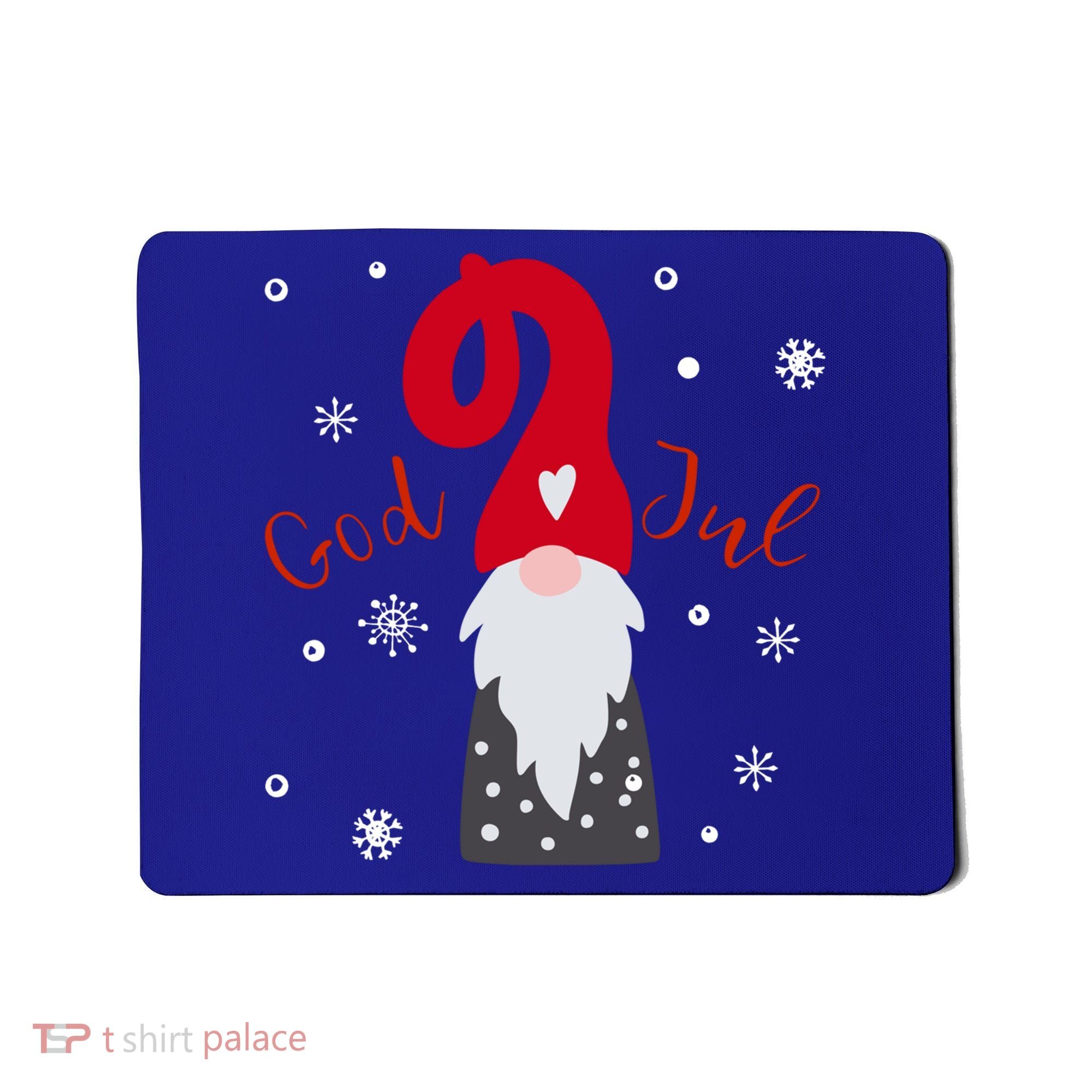 God Jul Gnome Tomte Tee Lefse Xmas Gift Santa Christmas Gift Mousepad