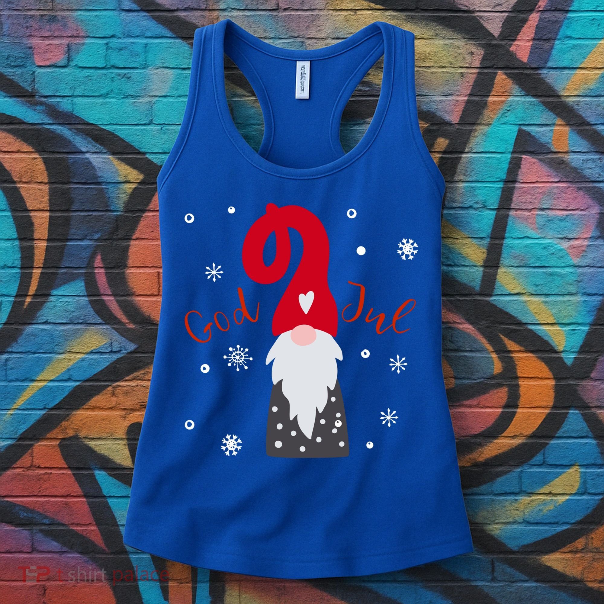God Jul Gnome Tomte Tee Lefse Xmas Gift Santa Christmas Gift Women's Tank Top