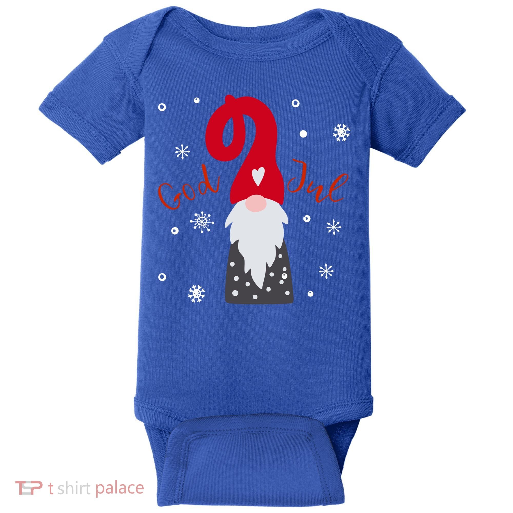 God Jul Gnome Tomte Tee Lefse Xmas Gift Santa Christmas Gift Baby Bodysuit