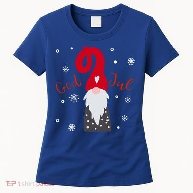 God Jul Gnome Tomte Tee Lefse Xmas Gift Santa Christmas Gift Women's T-Shirt