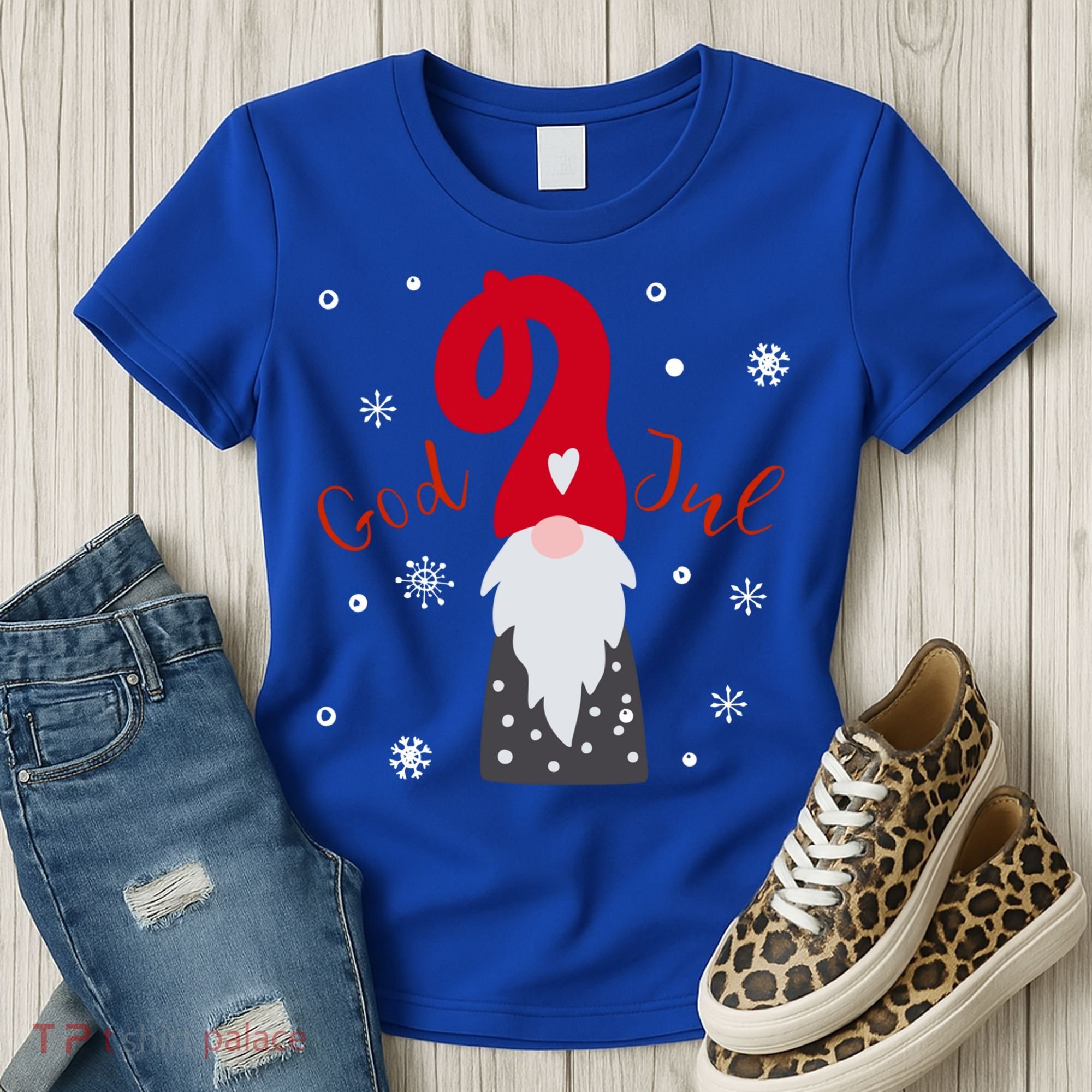 God Jul Gnome Tomte Tee Lefse Xmas Gift Santa Christmas Gift Women's T-Shirt