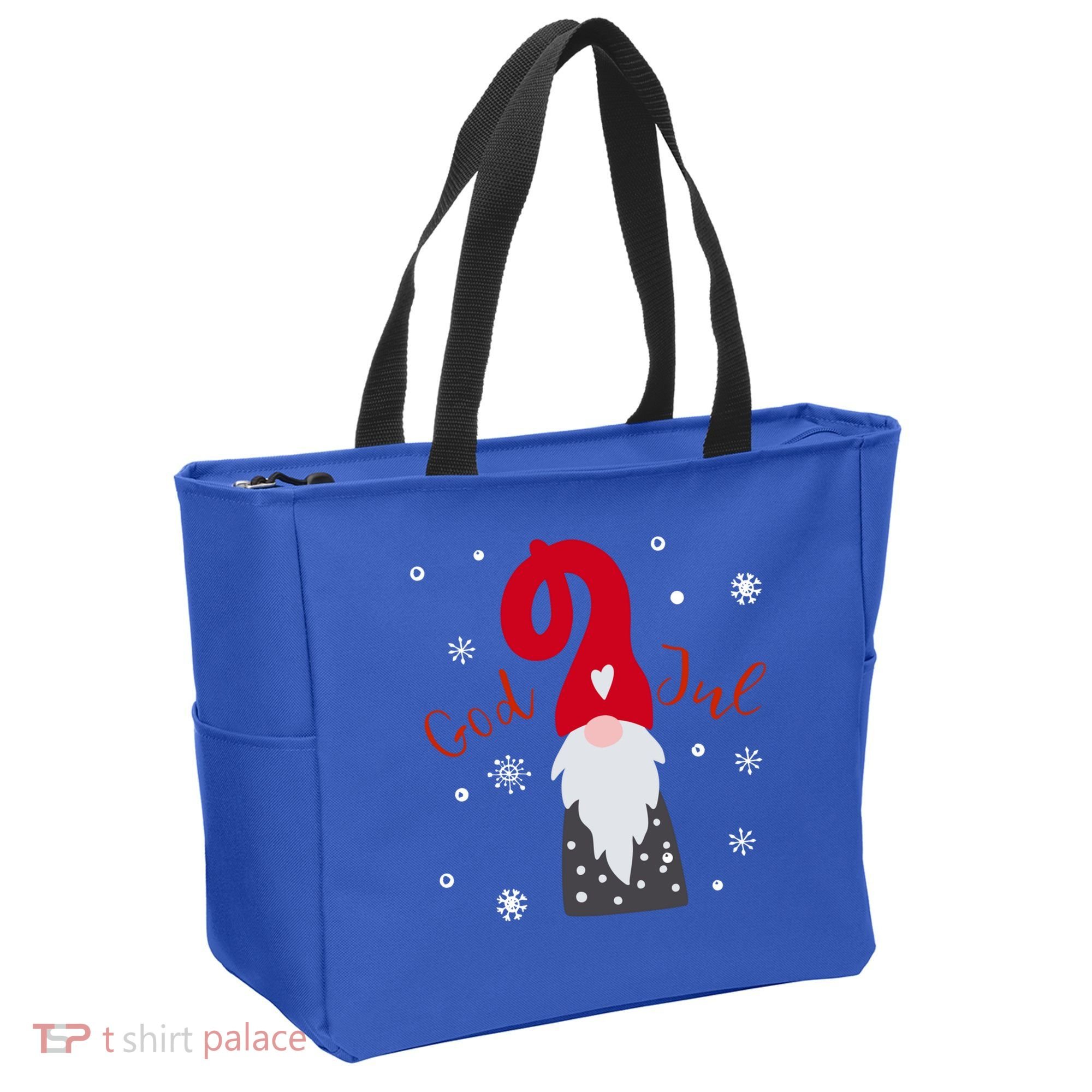 God Jul Gnome Tomte Tee Lefse Xmas Gift Santa Christmas Gift Tote Bag