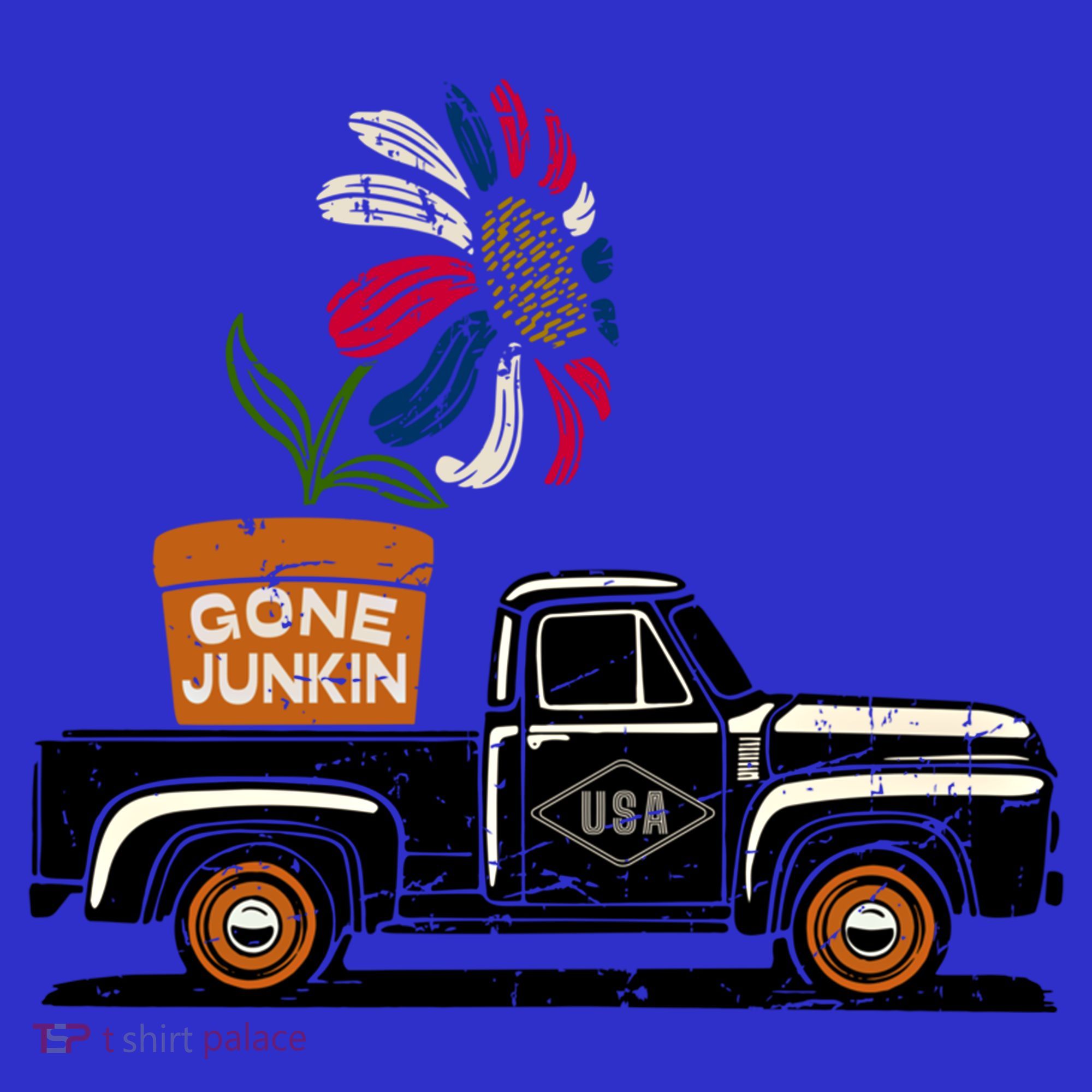 Gone Junkin Gift Antique Junk Thrifting Hunt Patriotic American Cute Gift Mousepad