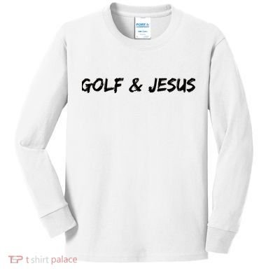 Golf & Jesus Kids Long Sleeve Shirt