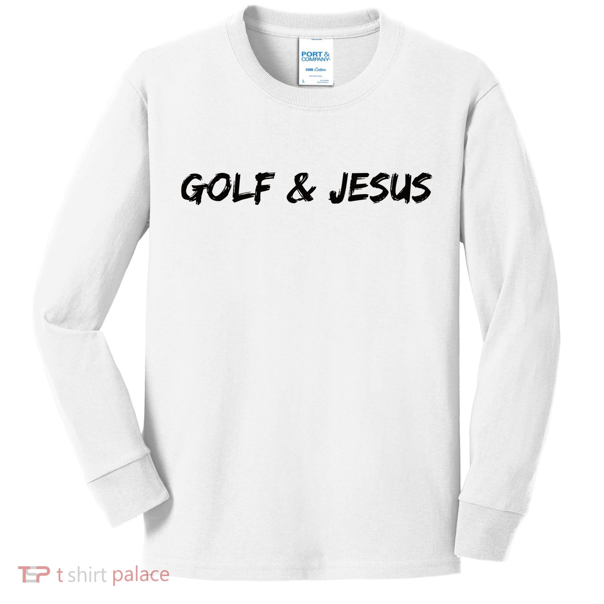 Golf & Jesus Kids Long Sleeve Shirt