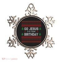 Go Jesus It's Your Birthday Ugly Christmas Ornament thumb 0