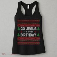Go Jesus It's Your Birthday Ugly Christmas Women's Tank Top thumb 3
