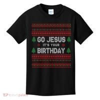 Go Jesus It's Your Birthday Ugly Christmas Kids T-Shirt thumb 0