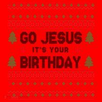Go Jesus It's Your Birthday Ugly Christmas Santa Hat thumb 1