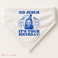 Go Jesus Its Your Birthday USA-Made Doggie Bandana thumb 0