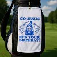 Go Jesus Its Your Birthday Golf Towel thumb 2