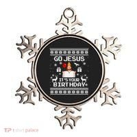 Go Jesus! Its Your Birthday Funny Christmas Fun Xmas Ornament thumb 0