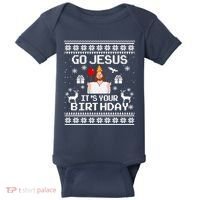 Go Jesus! Its Your Birthday Funny Christmas Fun Xmas Baby Bodysuit thumb 0