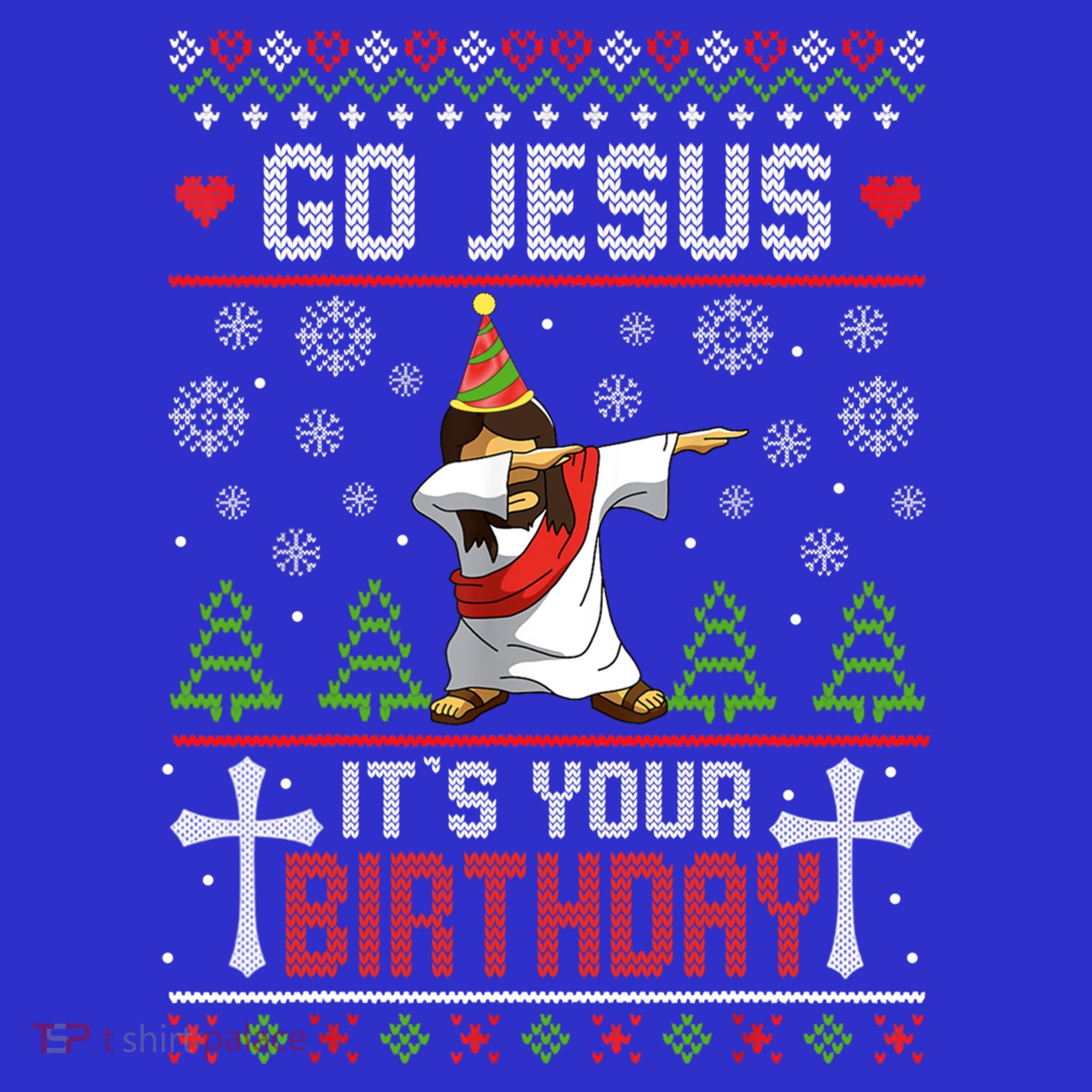 Go Jesus ItS Your Birthday Ugly Christmas Funny Gift Mousepad