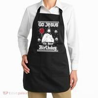 Go Jesus Its Your Birthday Ugly Christmas Apron thumb 2