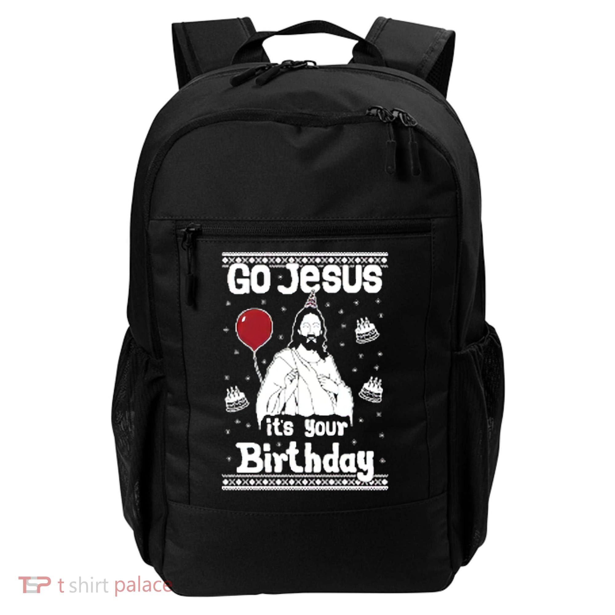 Go Jesus Its Your Birthday Ugly Christmas Backpack