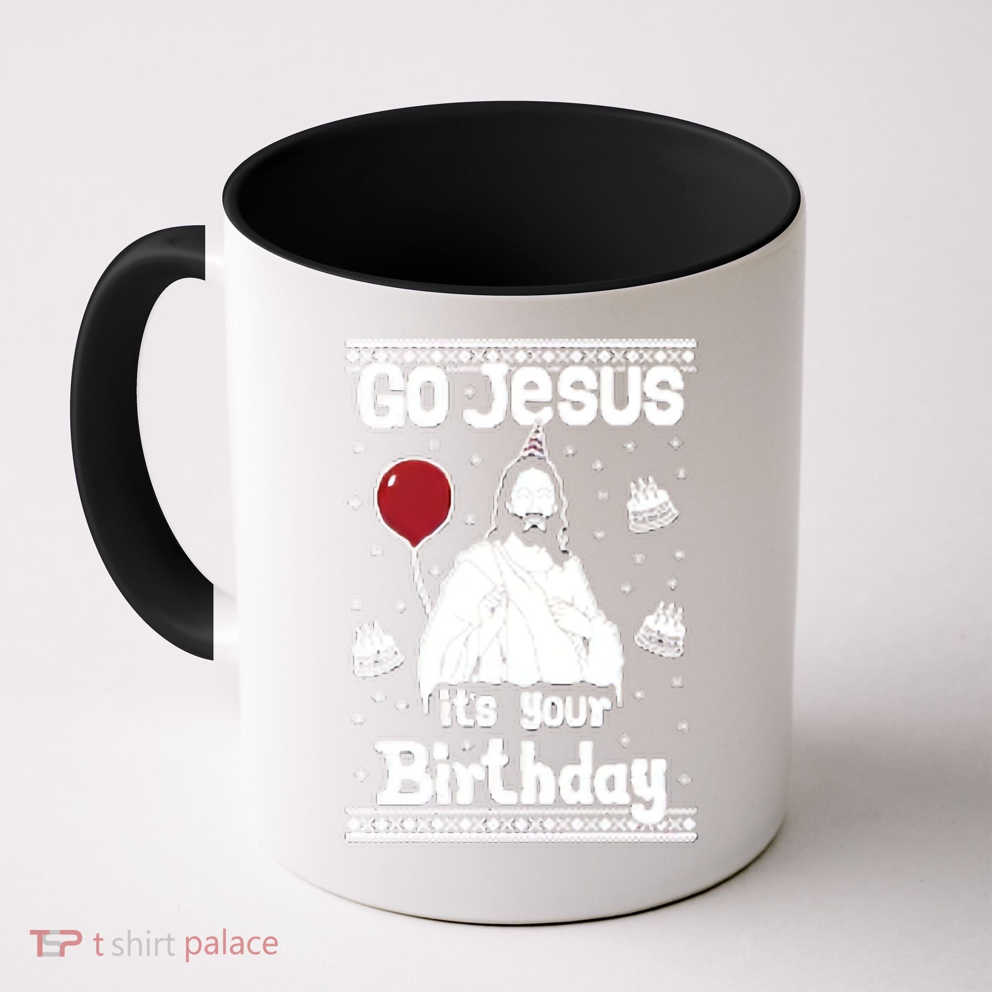 Go Jesus Its Your Birthday Ugly Christmas Coffee Mug
